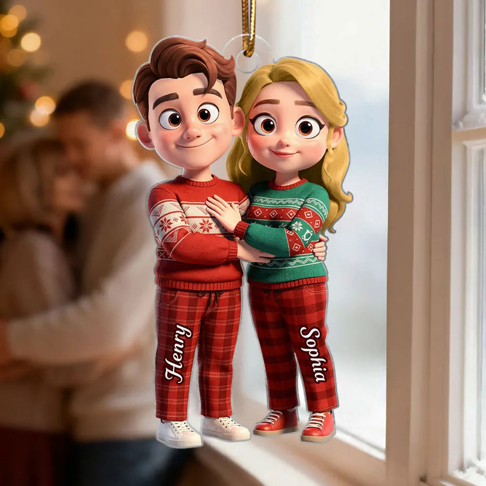 Personalized Couple Christmas Ornament - Custom Names Holiday Decoration Ornament MagicInPrints