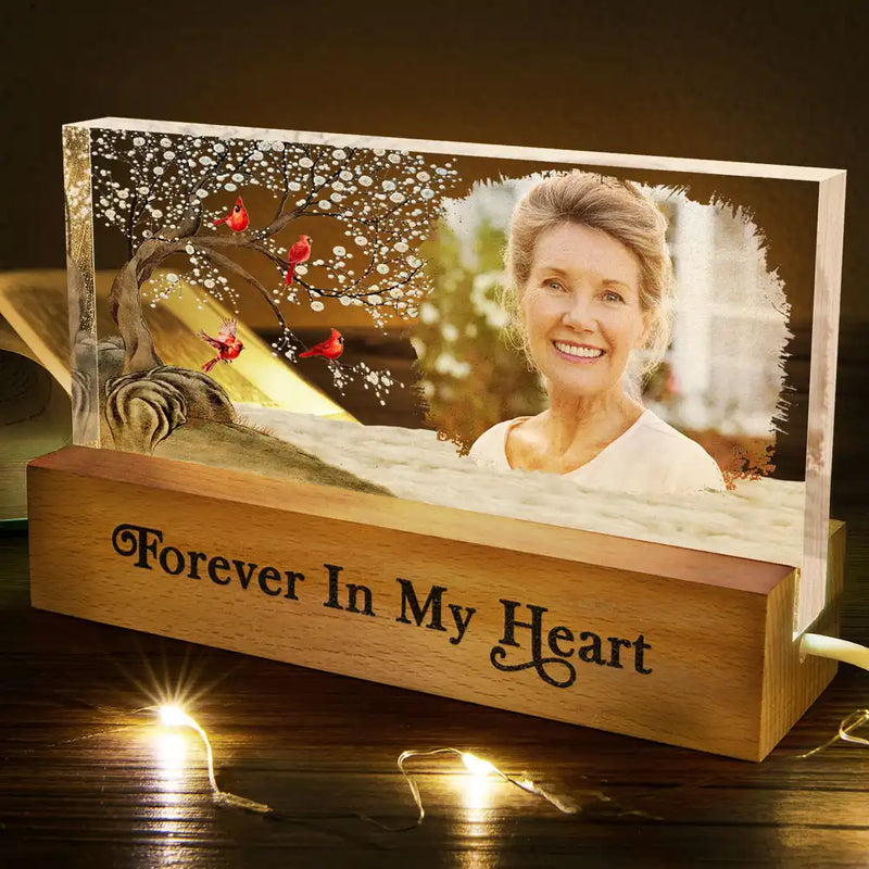 Personalized LED Memorial Photo Frame for Loved Ones - Sentimental Keepsake Gift Plaque MagicInPrints
