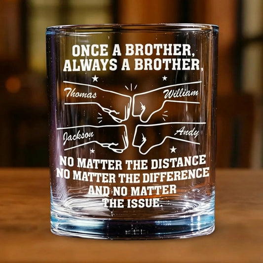 Personalized Whiskey Glass for Brothers - Sentimental Gift for Friendship Cup MagicInPrints