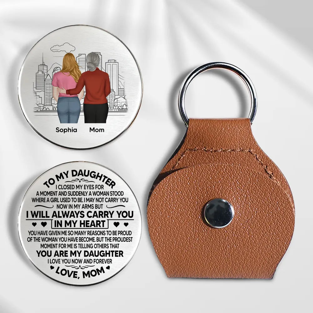 Personalized Leather Keychain for Daughter - Sentimental Gift from Mom Keychain MagicInPrints
