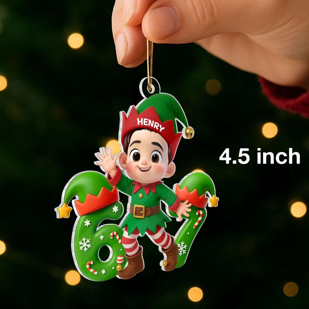 Personalized Elf Christmas Ornament for Kids - Festive Holiday Decor Ornament MagicInPrints