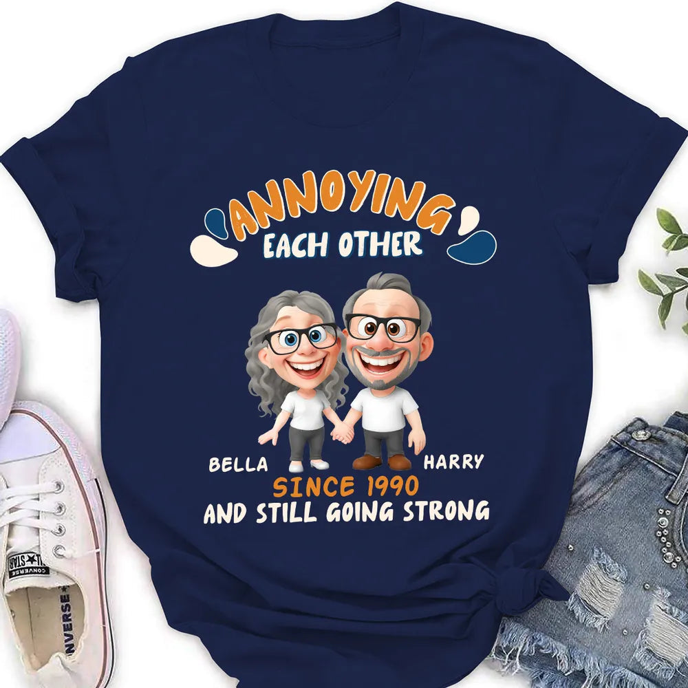 Personalized Couple T-Shirt for Anniversaries - Fun Cartoon Design Cloth MagicInPrints