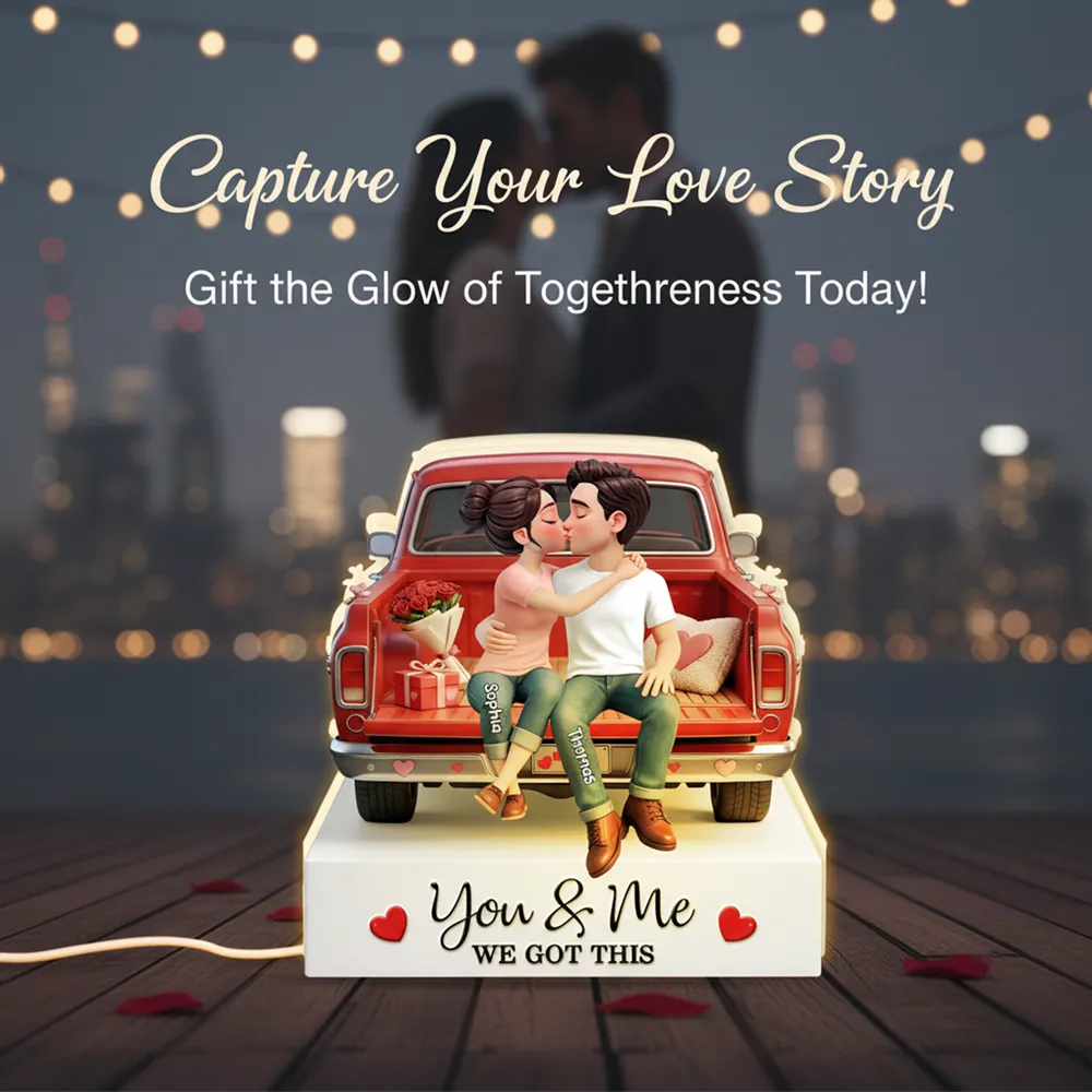 Personalized Romantic Couple Figurine for Lovers - Anniversary Gift Plaque MagicInPrints