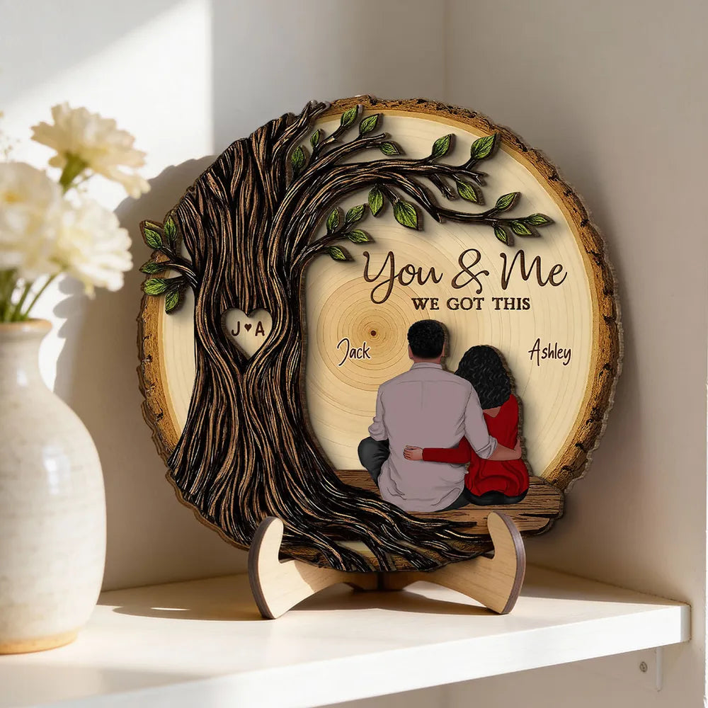 Personalized Wooden Couple Plaque for Anniversary or Wedding - Romantic Gift Plaque MagicInPrints