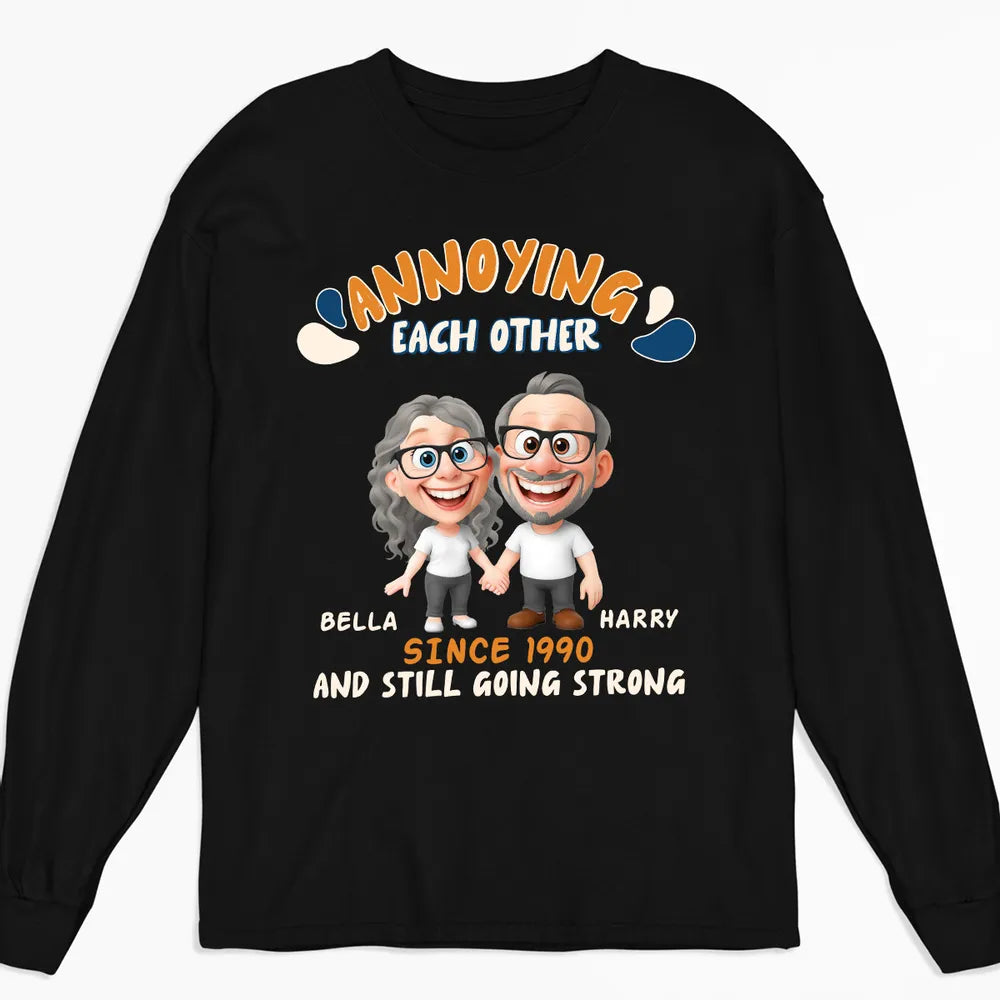 Personalized Couple T-Shirt for Anniversaries - Fun Cartoon Design Cloth MagicInPrints