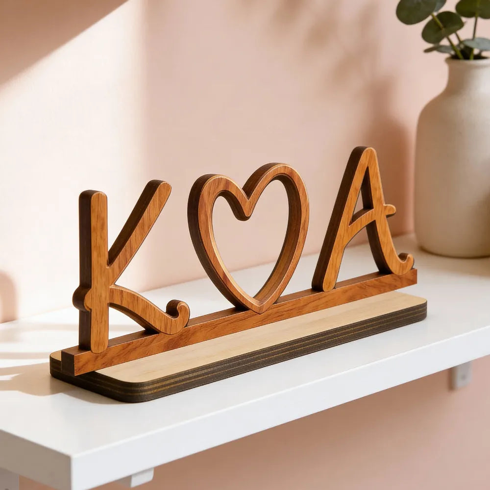 Personalized Wooden Love Sign Decor for Couples - Romantic Home Accent Plaque MagicInPrints