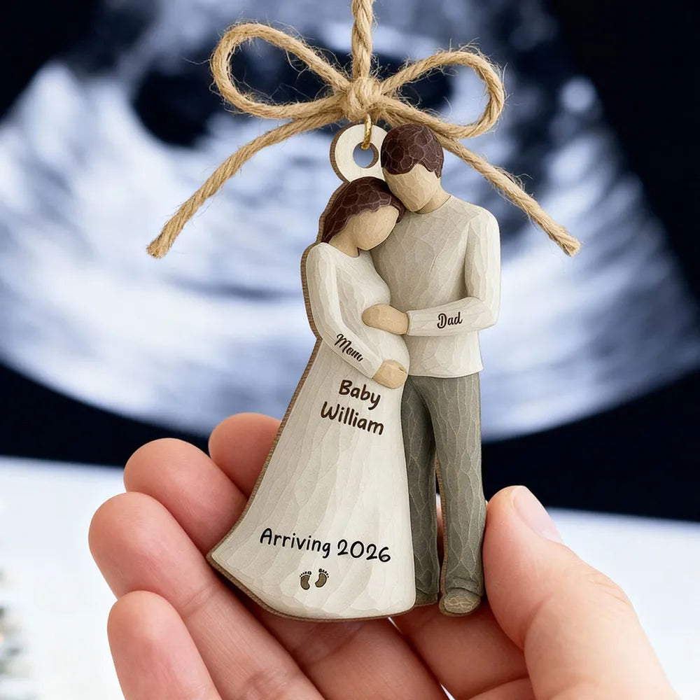 Personalized Expecting Parents Ornament for Baby Announcement - Christmas Keepsake Ornament MagicInPrints
