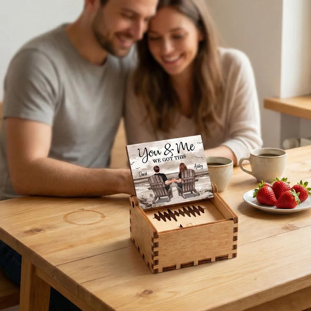 Personalized Wooden Music Box for Couples - Romantic Gift for Anniversaries Plaque MagicInPrints