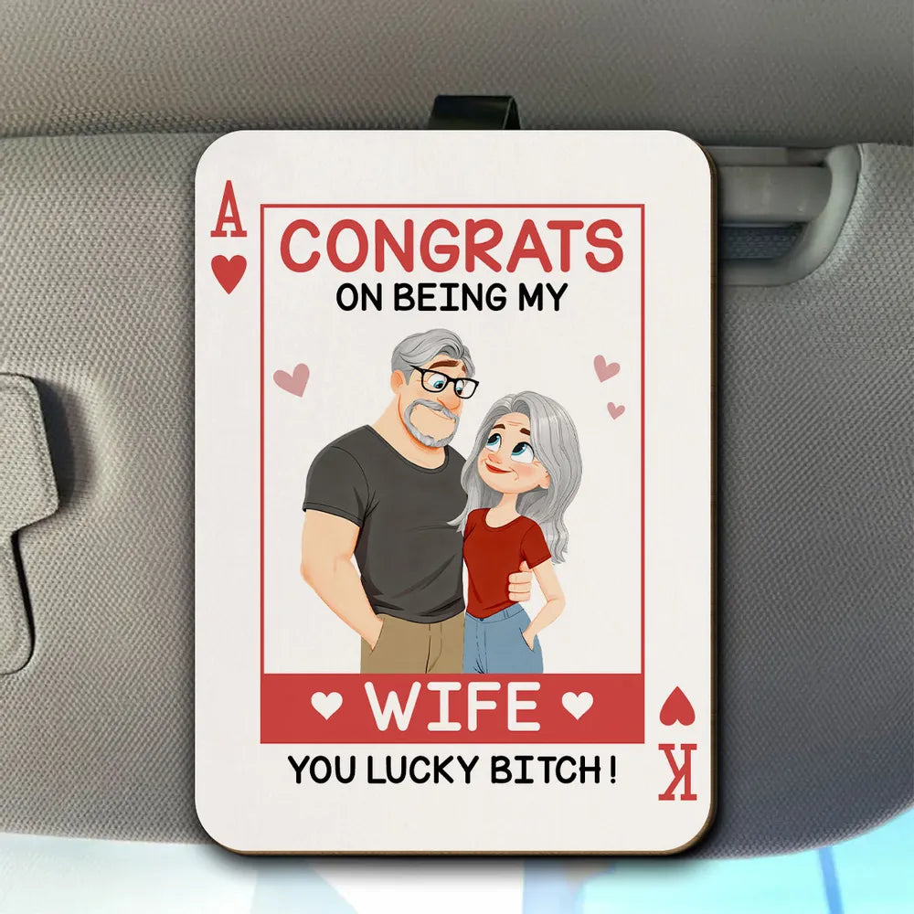 Personalized Car Hanging Sign for Wife - Funny Anniversary Gift Car Hanger MagicInPrints