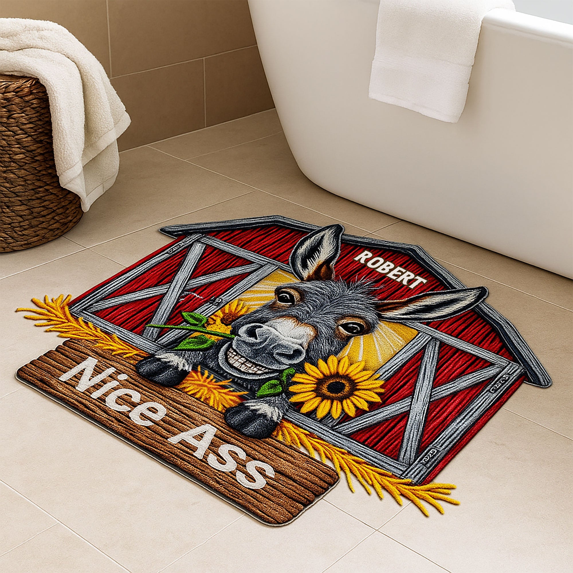 Nice Ass Donkey Doormat - Personalized Gift for Donkey Lovers Doormat MagicInPrints