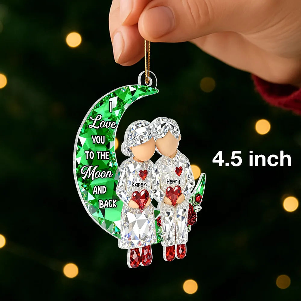 Personalized Couple Ornament for Christmas - Love You to the Moon and Back Ornament MagicInPrints
