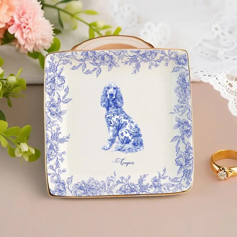 Personalized Dog Portrait Ceramic Plate for Pet Lovers - Home Decor Gift Plaque MagicInPrints