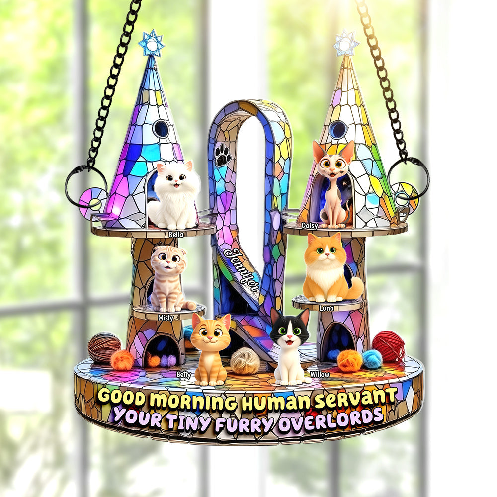 Good Morning Human Servant - Furry Overlords Suncatcher Ornament Ornament MagicInPrints