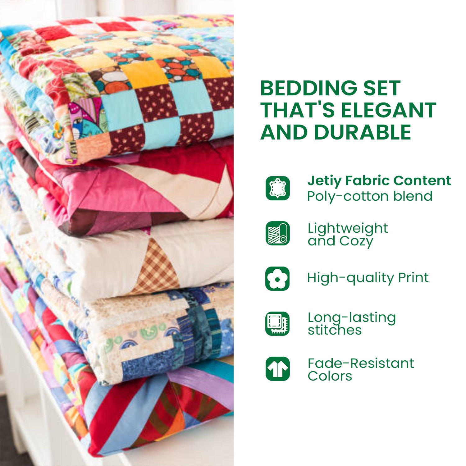 Celebrate Cozy Moments – 3-Piece Quilted Bedding Set – Gift for Christmas Lovers Quilted Bedding Set V2 MagicInPrints