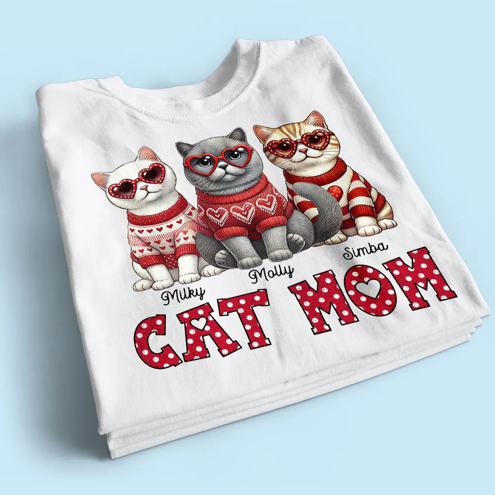 Personalized Cat Mom T-Shirt for Women with Cute Cat Design - Perfect Gift for Cat Lovers Cloth MagicInPrints