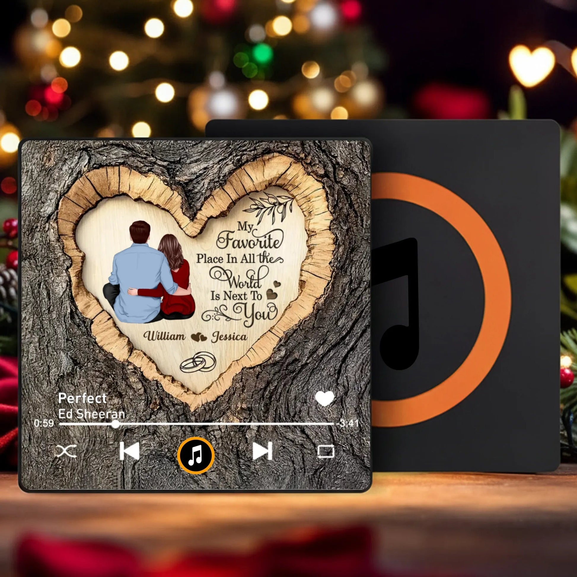 Personalized Music Plaque for Couples with Heart Design - Romantic Gift Fridge Magnet MagicInPrints