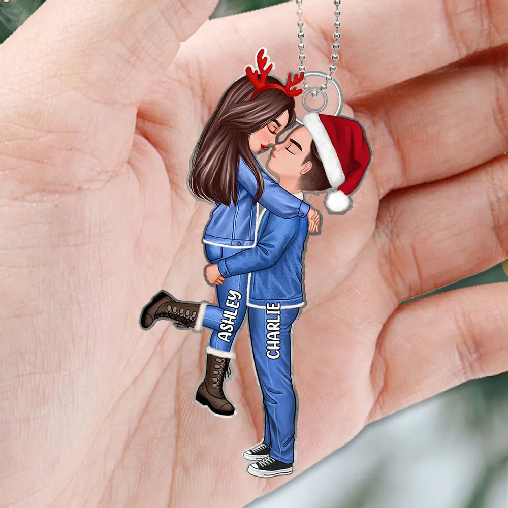 Personalized Couple Christmas Ornament for Lovers - Holiday Keepsake Ornament MagicInPrints