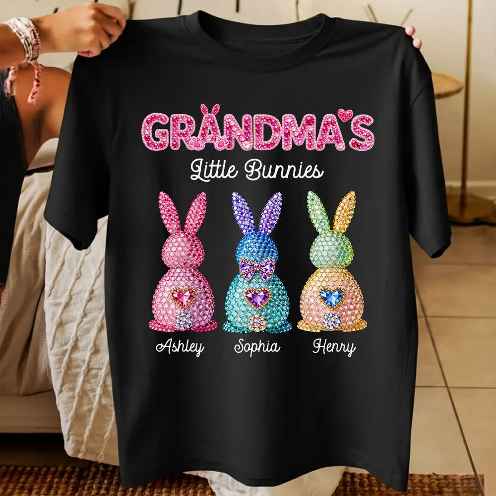 Personalized Grandma's Little Bunnies T-Shirt for Family - Easter Gift Cloth MagicInPrints