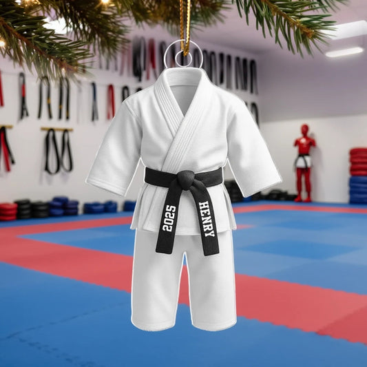 Personalized Karate Gi Ornament for Martial Arts Enthusiasts - Holiday Keepsake Ornament MagicInPrints