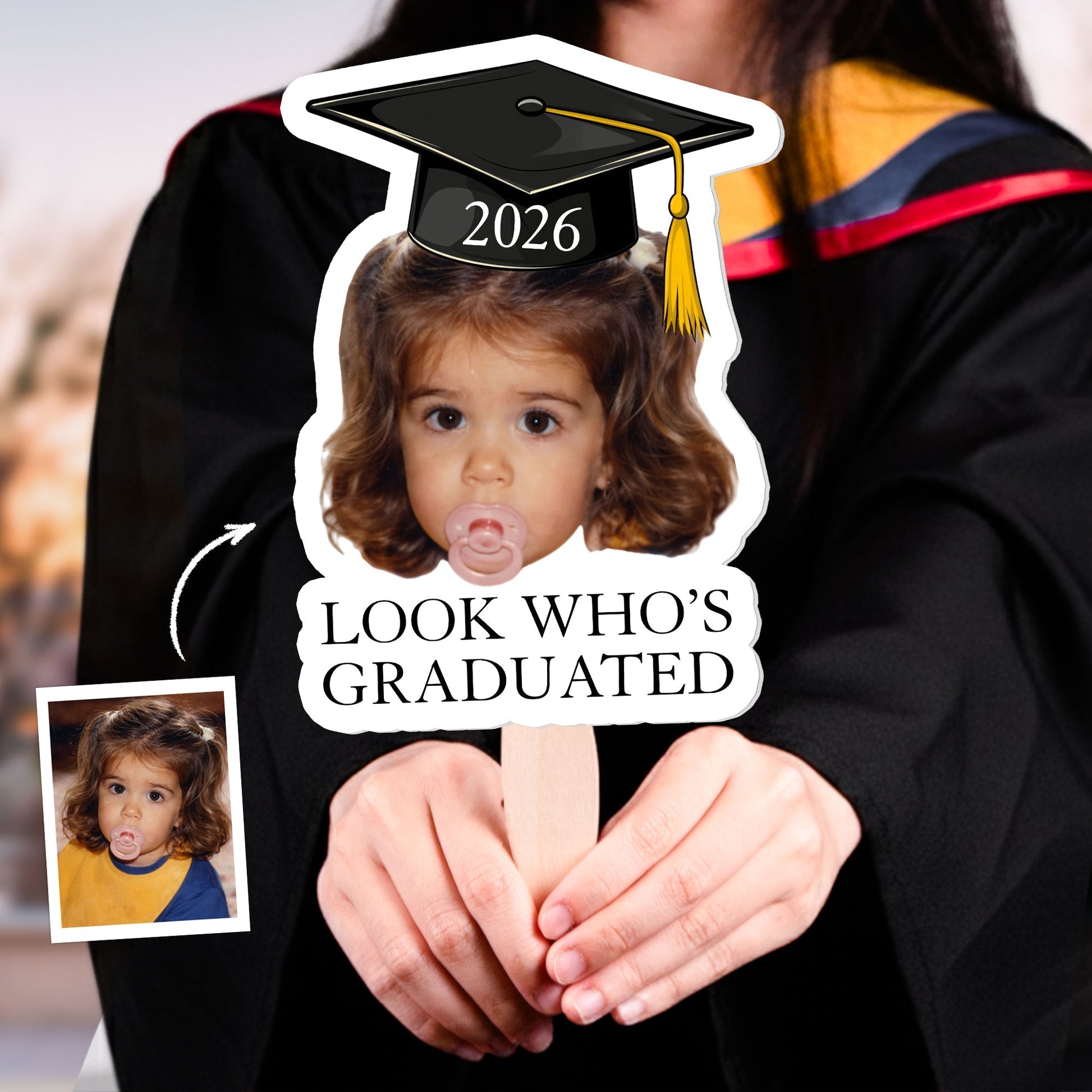 Personalized Graduation Photo Fan for Family - 2026 Celebration Stationery MagicInPrints