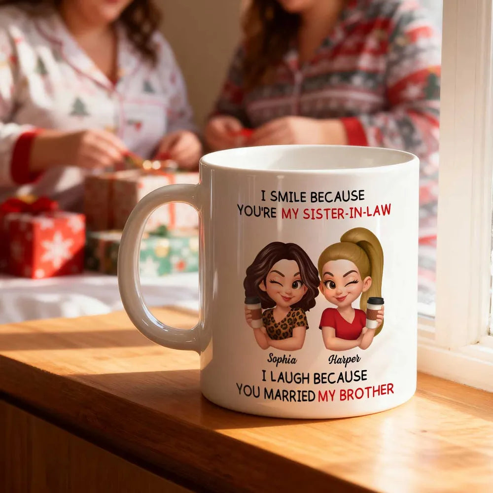 Personalized Sister-in-Law Coffee Mug for Women - Funny Gift Idea Cup MagicInPrints