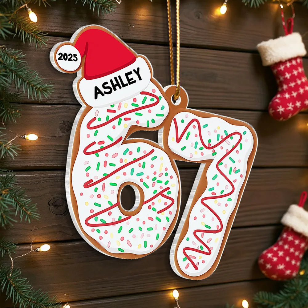 Personalized Gingerbread Ornament for Christmas - Custom Name and Year Ornament MagicInPrints