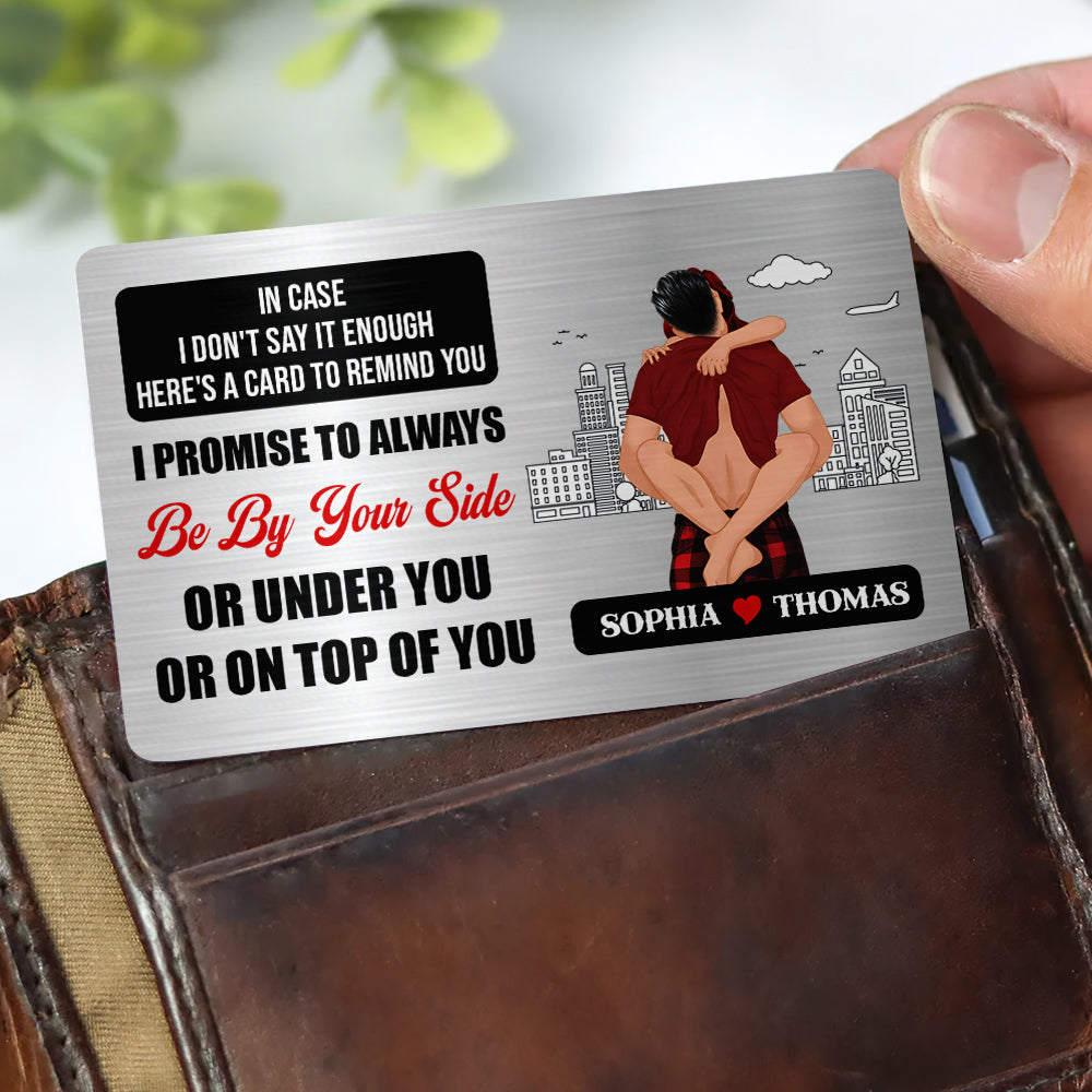 Personalized Couple Wallet Card - Be By Your Side Wallet Card PopCulturePrints