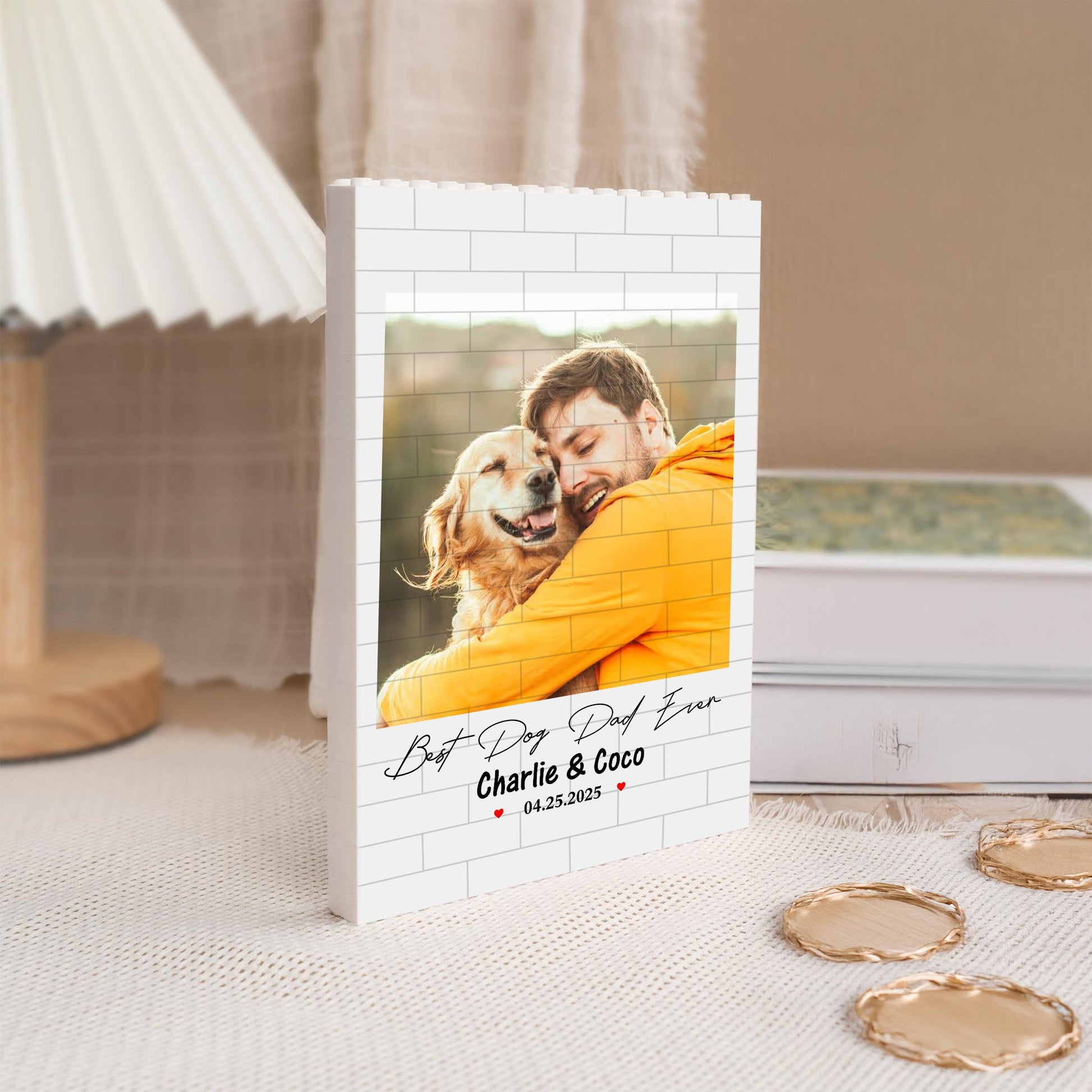 Custom Photo Brick Portrait for Pet Lovers - Personalized Gift Plaque MagicInPrints