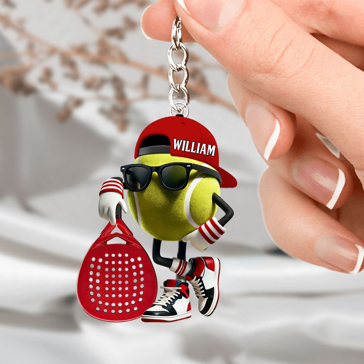 Personalized Tennis Ball Keychain for Sports Fans - Fun Gift Idea Keychain MagicInPrints