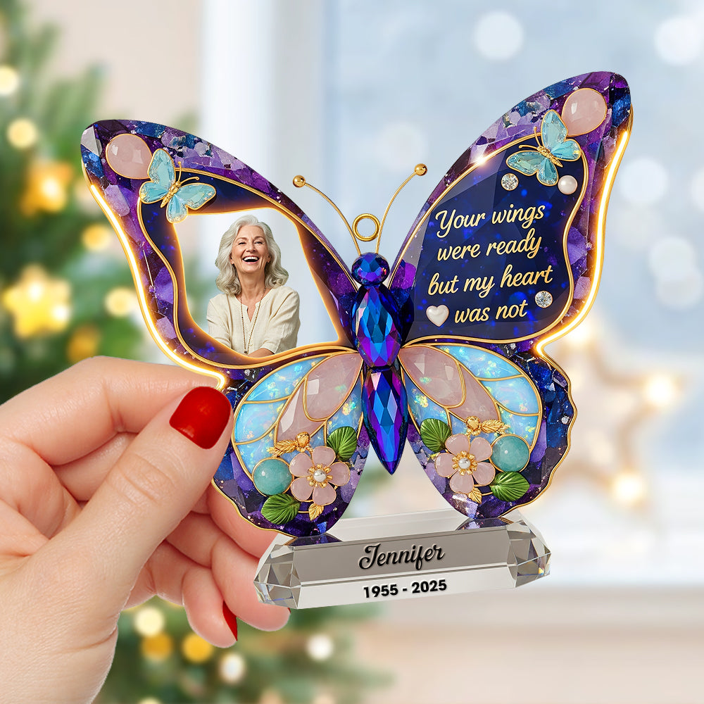 Your Wings Were Ready but My Heart Was Not - Memorial Christmas Ornament - Custom Photo Gift for Loved Ones Ornament MagicInPrints