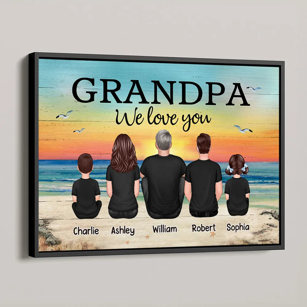 Personalized Family Canvas Print for Grandpa - Sentimental Gift for Grandparents Poster or Canvas MagicInPrints