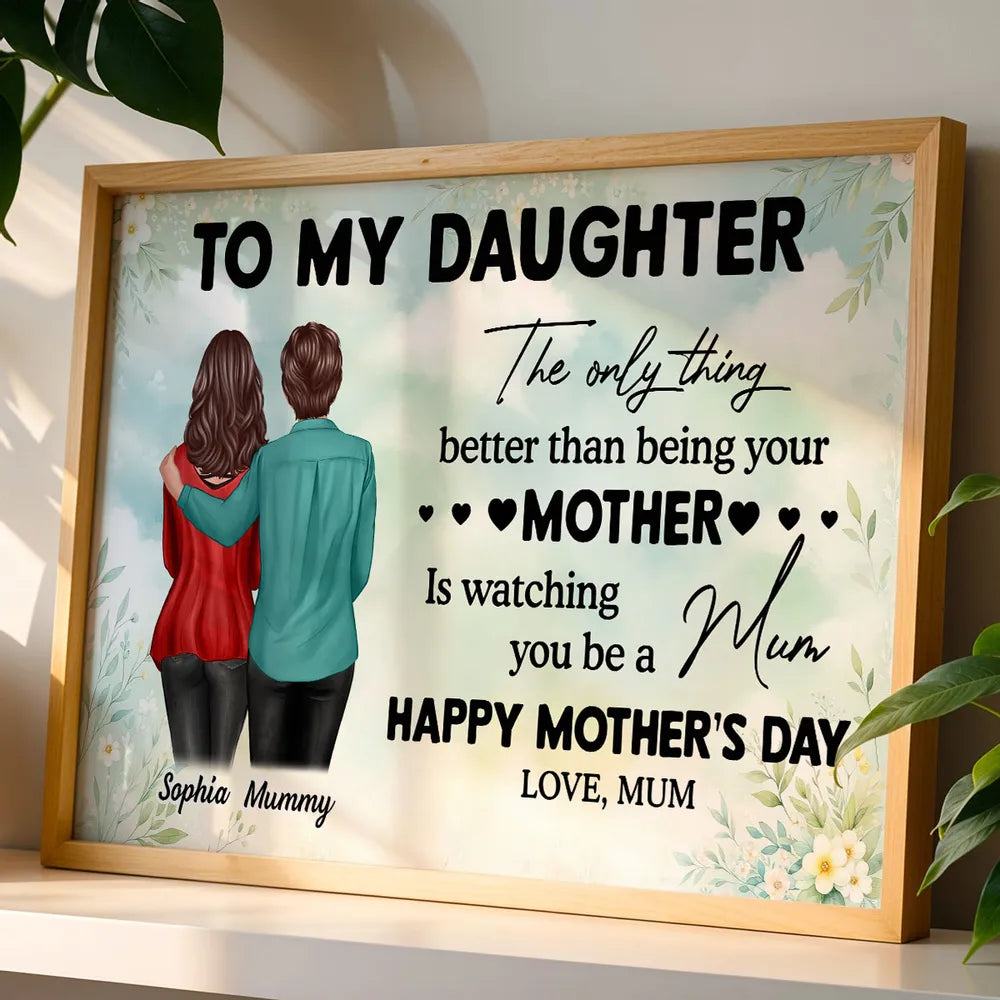 Personalized Mother's Day Canvas for Daughter - Sentimental Gift Poster or Canvas MagicInPrints