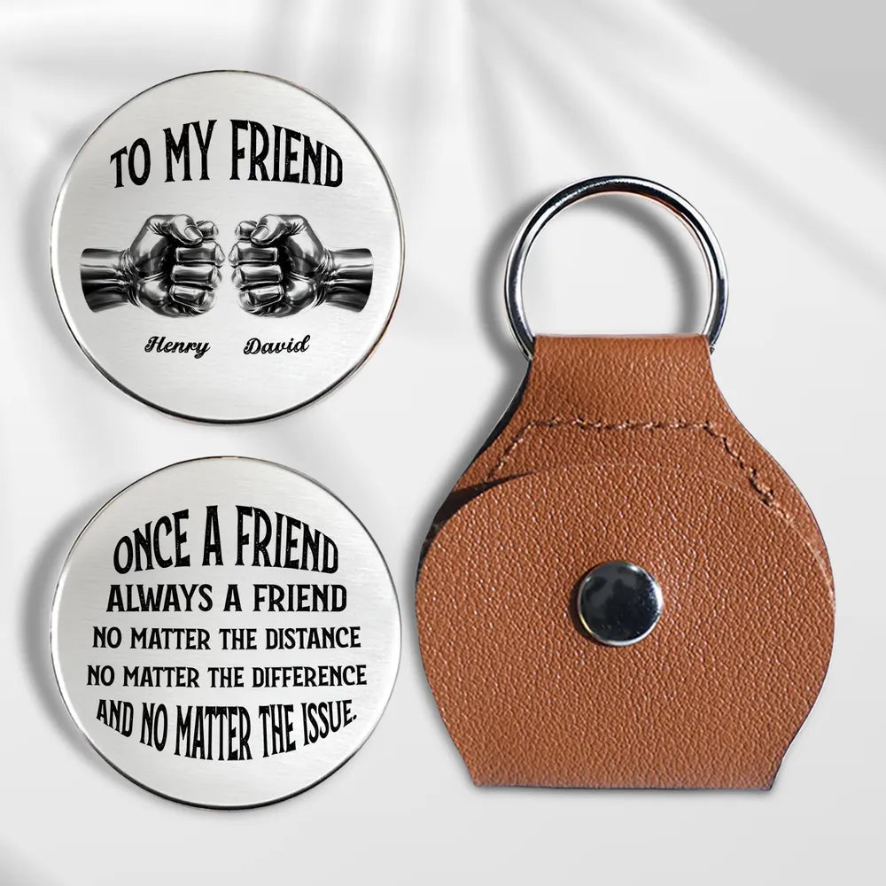 Personalized Leather Keychain for Friends - Sentimental Gift Keychain MagicInPrints