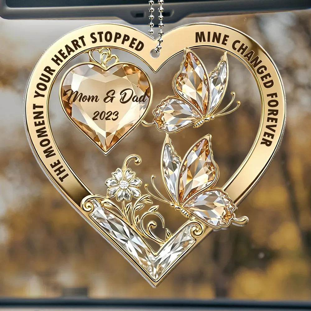 Personalized Memorial Car Ornament for Mom - Heartfelt Remembrance Gift Car Hanger MagicInPrints