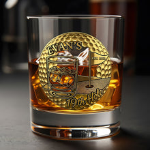 Load image into Gallery viewer, Cheers to the 19th Hole! Personalized Golf Whiskey Glass - Custom Gift for Golfers Whiskey Glass MagicInPrints
