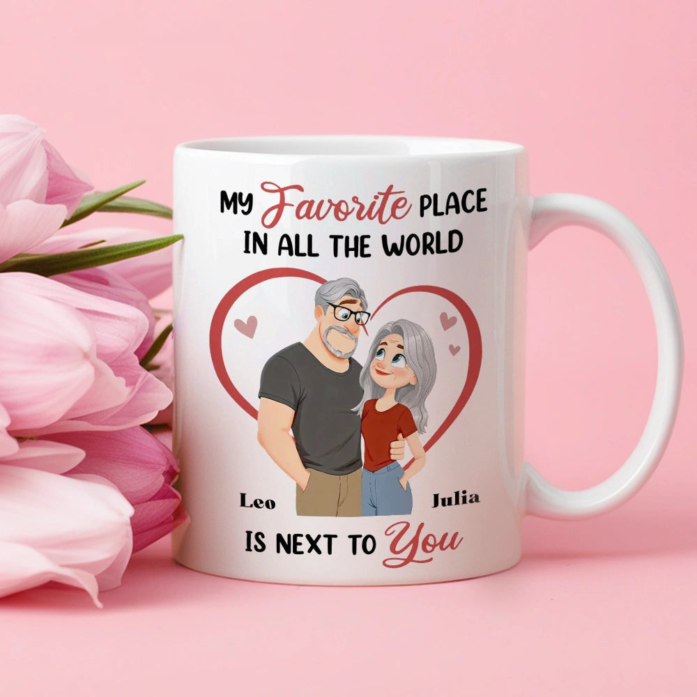 Personalized Couple Mug for Loved Ones with Heart Design - Romantic Gift Cup MagicInPrints