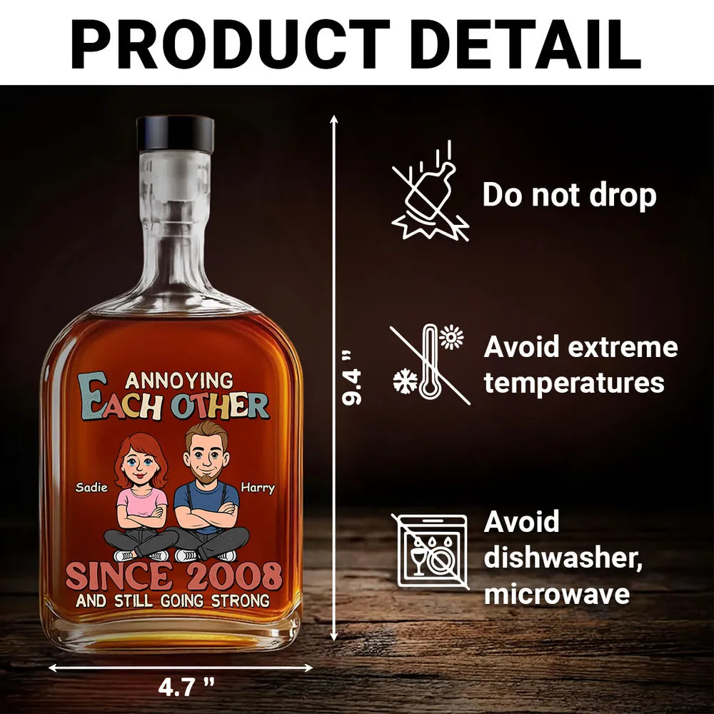 Personalized Whiskey Bottle for Couples - Funny Anniversary Gift Kitchen Supplies MagicInPrints