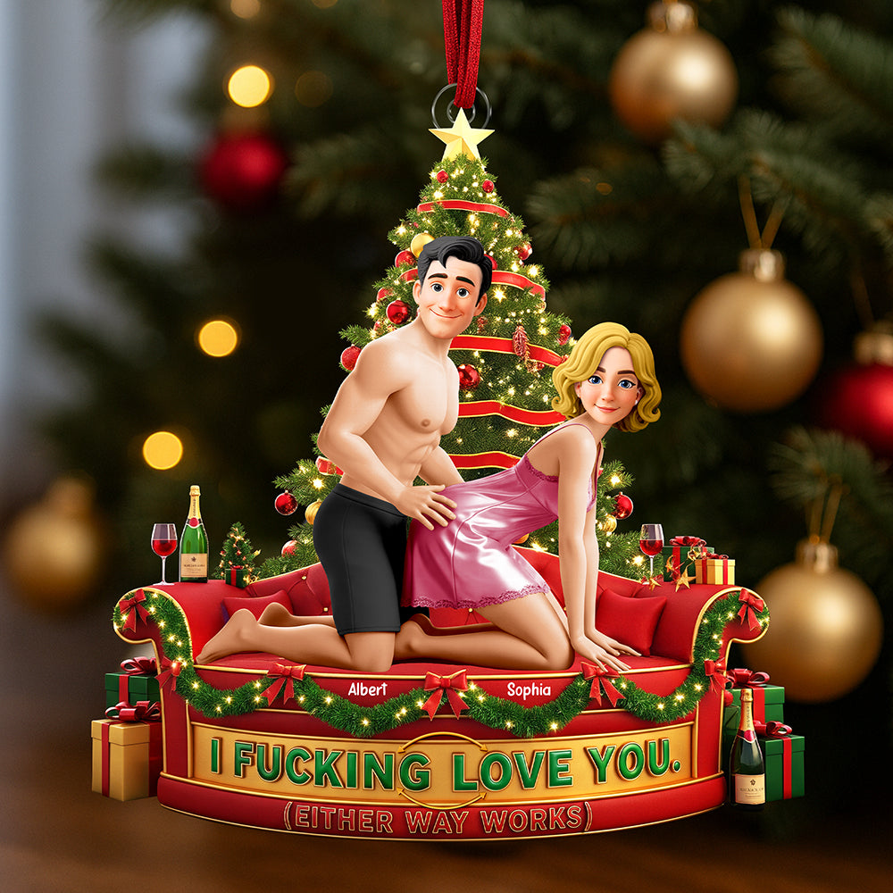 I Love You Ornament - Personalized Couple Gift Ornament MagicInPrints