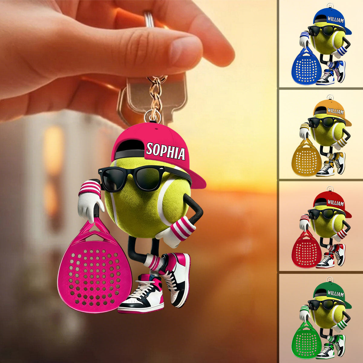 Personalized Tennis Ball Keychain for Sports Fans - Fun Gift Idea Keychain MagicInPrints