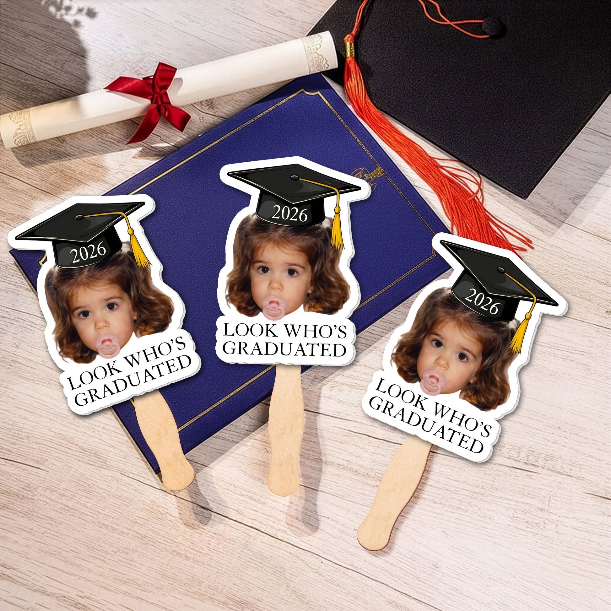 Personalized Graduation Photo Fan for Family - 2026 Celebration Stationery MagicInPrints