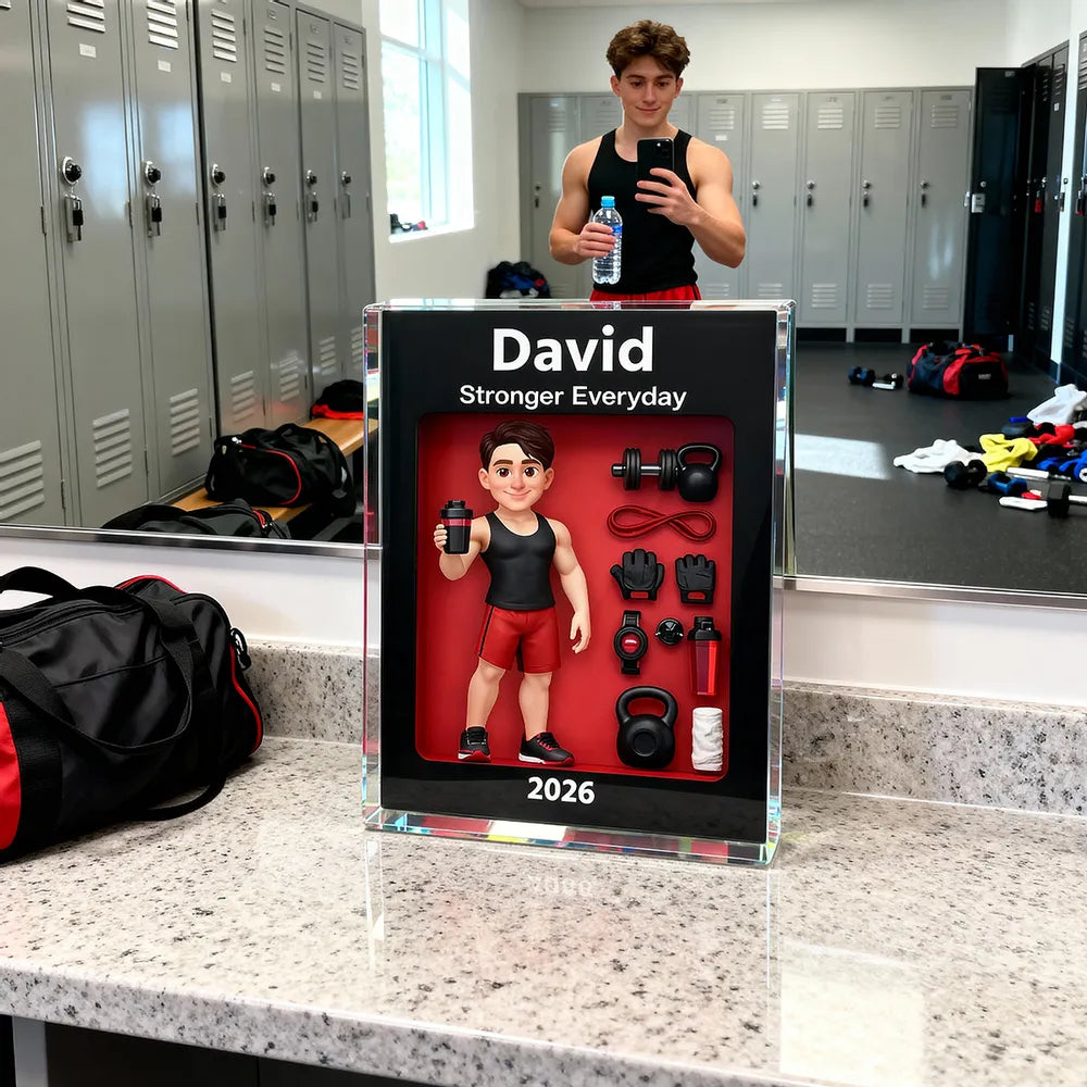 Custom Gym Enthusiast Figurine for Fitness Lovers - Personalized Gift Plaque MagicInPrints