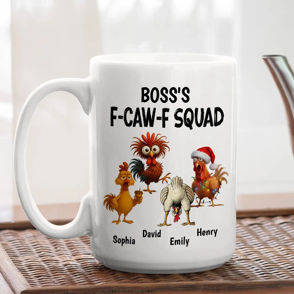 Personalized Funny Chicken Mug for Boss - Holiday Gift Cup MagicInPrints
