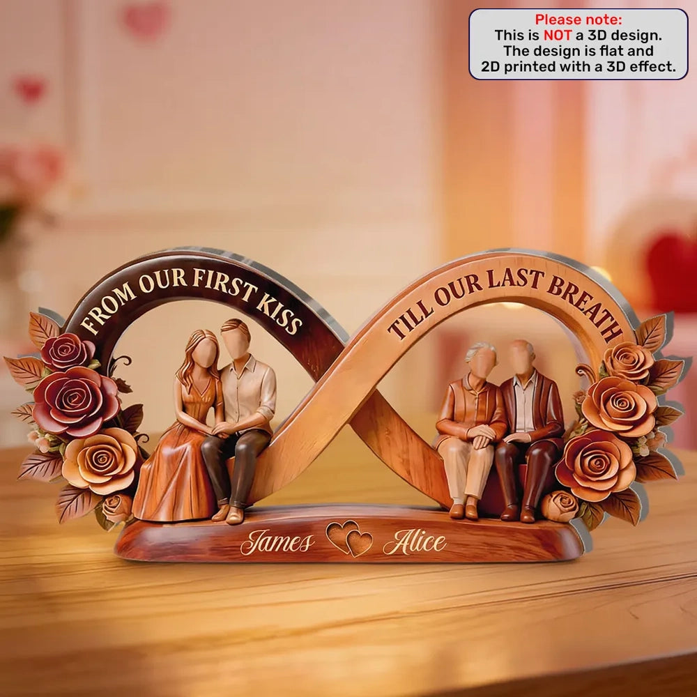 Personalized Infinity Couple Sculpture for Lovers - Romantic Gift Plaque MagicInPrints