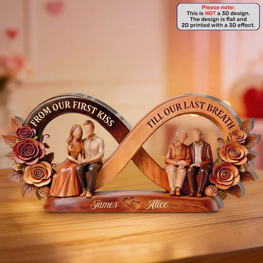 Personalized Infinity Couple Sculpture for Lovers - Romantic Gift Plaque MagicInPrints