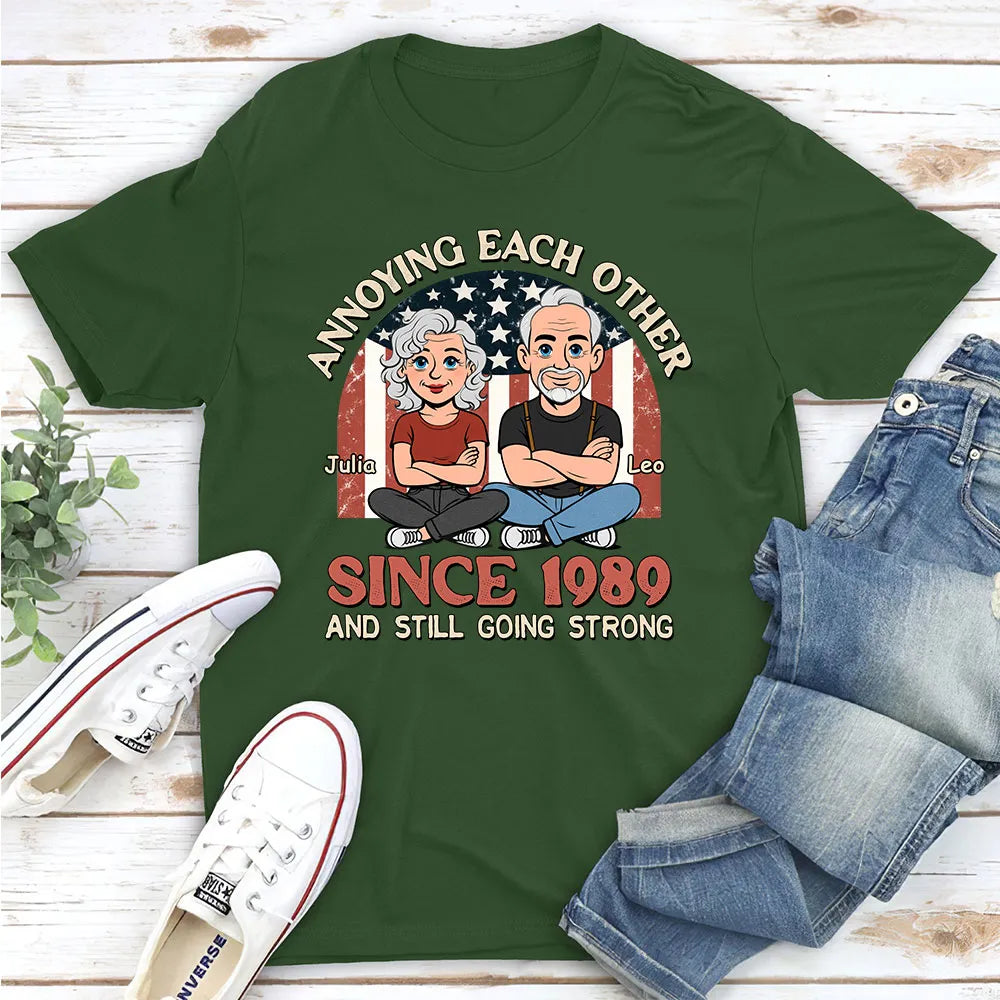 Custom Cartoon Couple T-Shirt for Anniversary - Funny Gift Since 1989 Cloth MagicInPrints