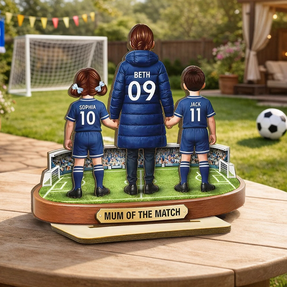 Personalized Soccer Family Figurine for Mom - Mother's Day Gift Plaque MagicInPrints