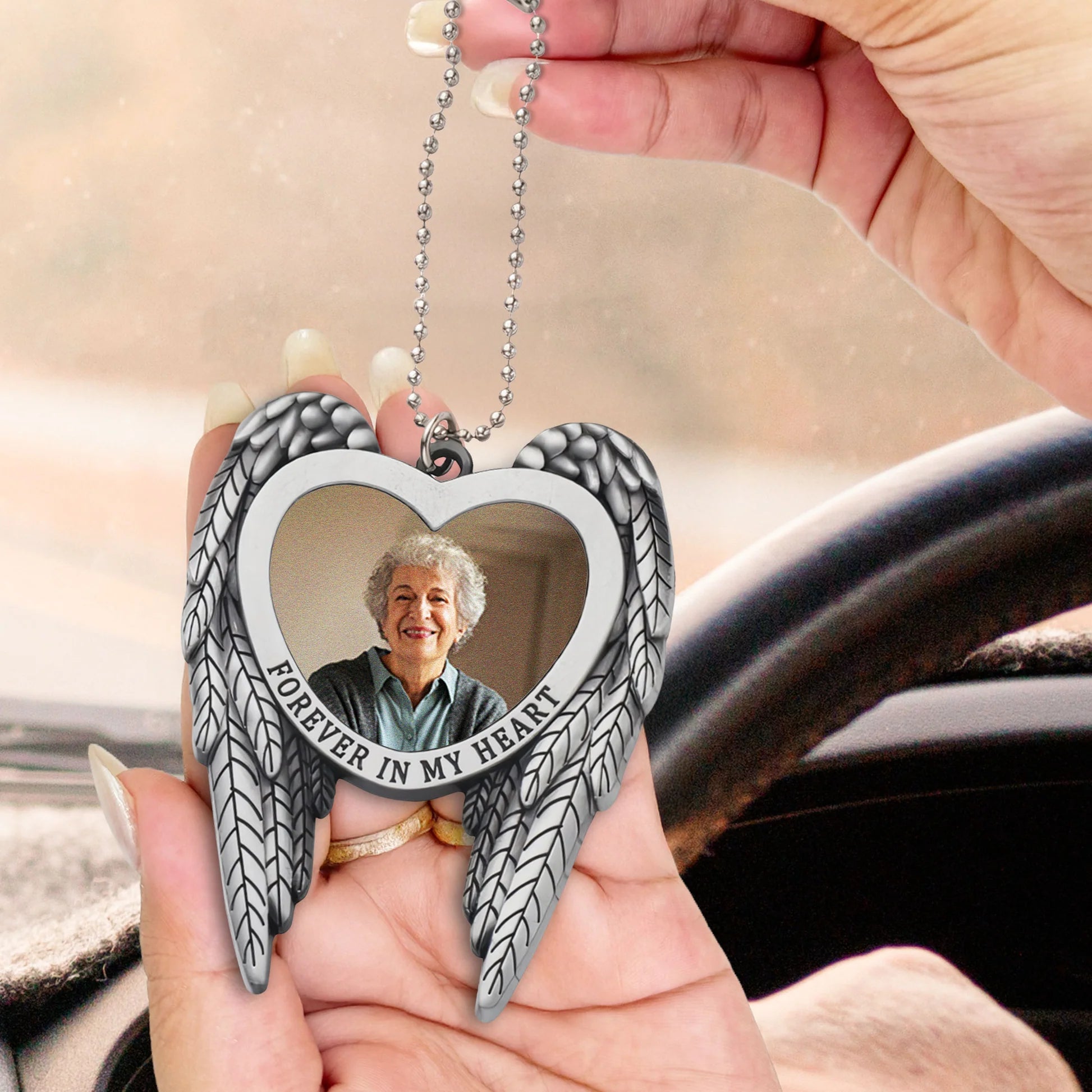 Personalized Memorial Car Ornament for Loved Ones - Sentimental Keepsake Ornament MagicInPrints