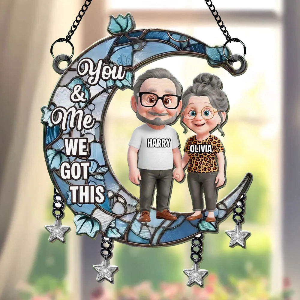 Personalized Couple Moon Ornament for Grandparents - Sentimental Gift Ornament MagicInPrints
