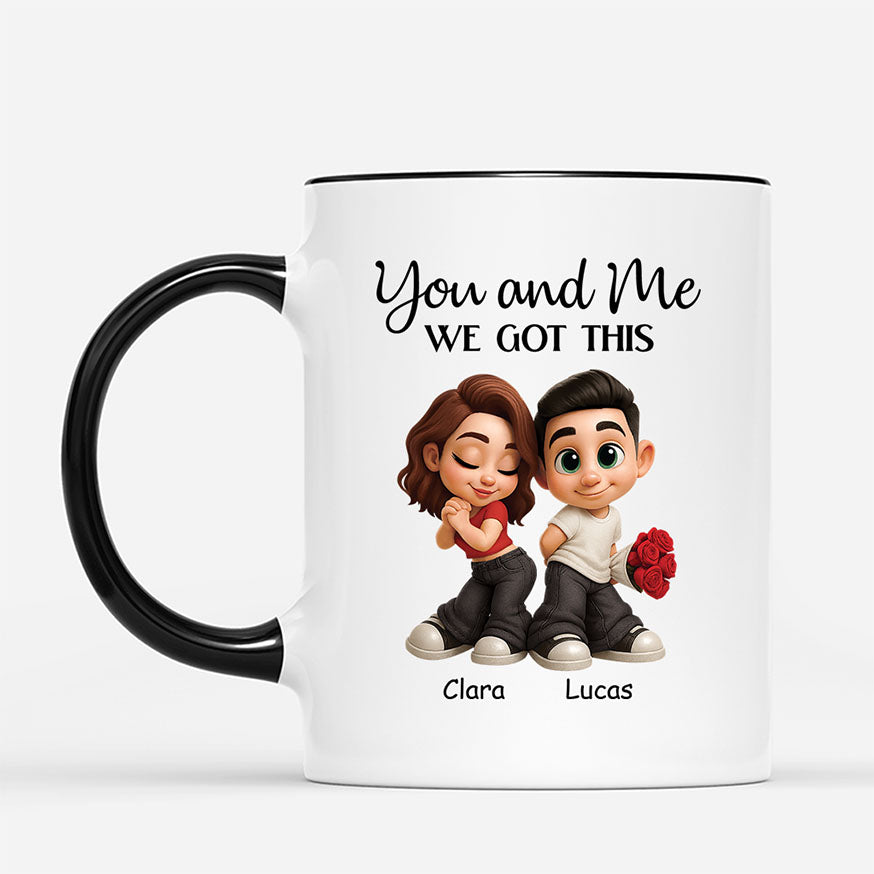 Personalized Couples Mug for Romantic Gift - You and Me Design Cup MagicInPrints
