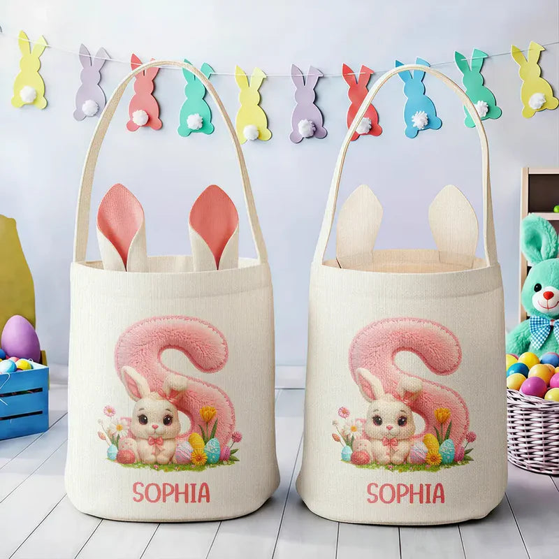 Personalized Easter Bunny Tote Bag for Kids - Custom Name Gift Bag MagicInPrints
